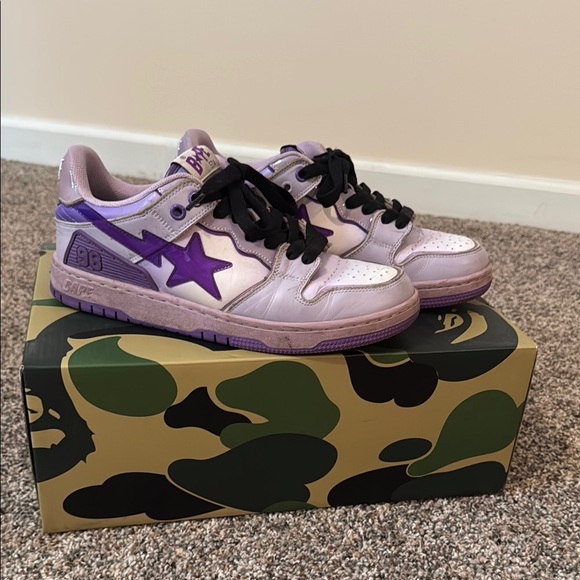 Bape Purple Sneakers Classic Design